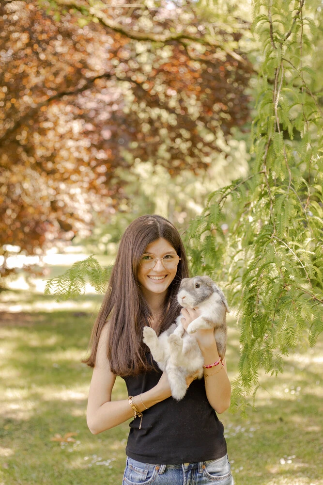 Séance portrait avec un lapin